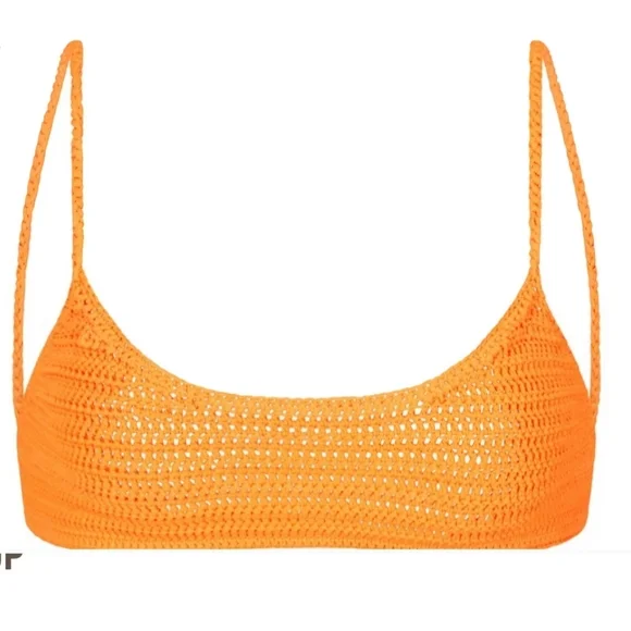 Skims Crochet Swim Scoop Bikini Top NWT MSRP $98 - Picture 4 of 16